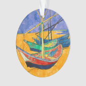 Van Gogh Boote Impressionismus Strand Ornament (Vorderseite)