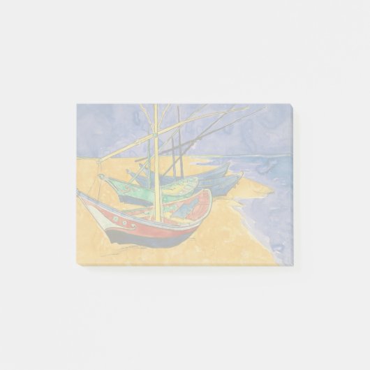 Van Gogh Boote Impressionismus Strand Post-it Klebezettel (Vorderseite)