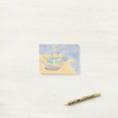 Van Gogh Boote Impressionismus Strand Post-it Klebezettel (Auf Schreibtisch)