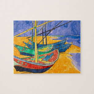 Van Gogh Boote Impressionismus Strand Puzzle