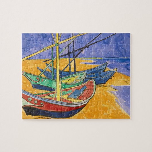 Van Gogh Boote Impressionismus Strand Puzzle (Horizontal)