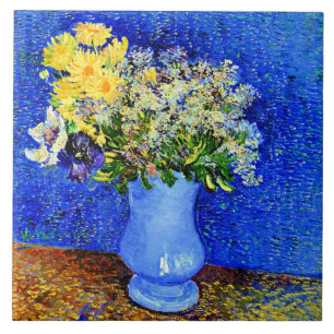 Van Gogh - Bouquet der Blume in Blue Vase Fliese