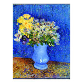 Van Gogh - Bouquet der Blume in einer blauen Vase Fotodruck (Vorne)