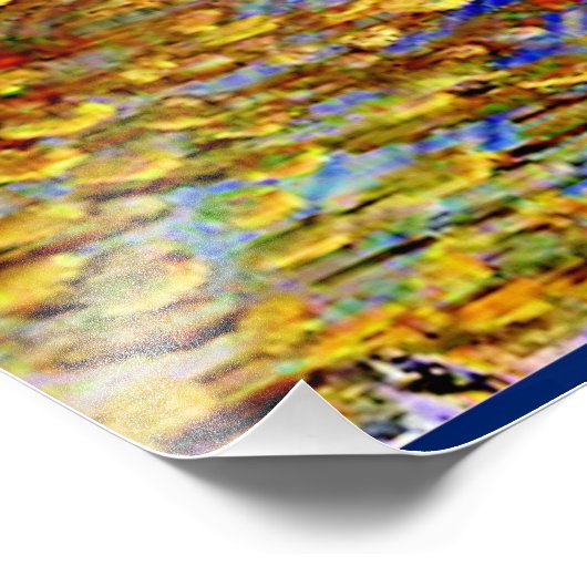 Van Gogh - Bouquet der Blume in einer blauen Vase Fotodruck (Ecke)