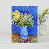 Van Gogh - Bouquet der Blume in einer blauen Vase Karte (Stehend Vorderseite)