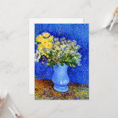 Van Gogh - Bouquet der Blume in einer blauen Vase Karte (Vorderseite/Rückseite Beispiel)