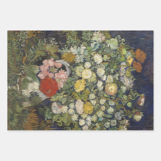 Van Gogh "Bouquet der Blume in einer Vase" Geschenkpapier Set (Vorderseite)