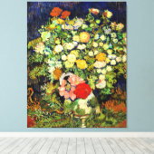 Van Gogh - Bouquet der Blume in einer Vase Leinwanddruck (Insitu (Holzboden))