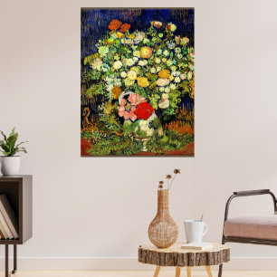 Van Gogh - Bouquet der Blume in einer Vase Poster