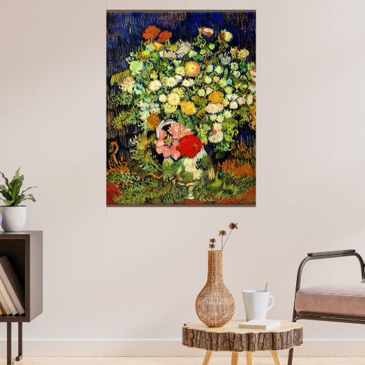 Van Gogh - Bouquet der Blume in einer Vase Poster (Wohnzimmer 3)