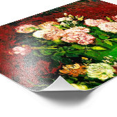 Van Gogh Bowl mit Peonies und Rose Fotodruck (Ecke)