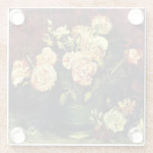 Van Gogh - Bowl mit Peonies und Rose Glasuntersetzer (Rückseite)