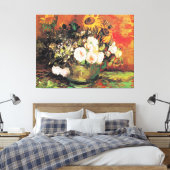 Van Gogh - Bowl mit Sonnenblumen, Rose... Leinwanddruck (Insitu (Schlafzimmer))