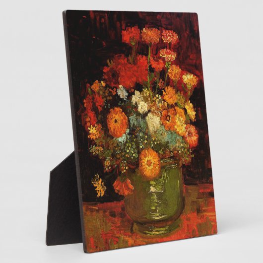 Van Gogh - Bowl mit Zinnias Fotoplatte (Seite)