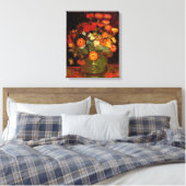 Van Gogh - Bowl mit Zinnias Leinwanddruck (Insitu (Schlafzimmer))