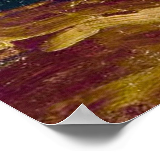 Van Gogh Bowl with Chrysanthemums  Poster (Ecke)