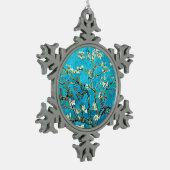 Van Gogh: Branches with Almond Blossoms Schneeflocken Zinn-Ornament (Links)