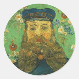 Van Gogh Briefträger Runder Aufkleber