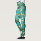 Van Gogh Bright Blue Green Floral Almond Tree Leggings (Links)