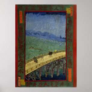 Van Gogh - Brücke im Regen (nach Hiroshige) Poster