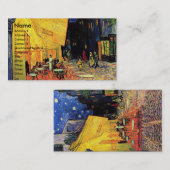 Van Gogh Cafe Terrace (F467) Fine Art Visitenkarte (Vorne/Hinten)