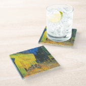 Van Gogh Cafe Terrace French Street Scene Glasuntersetzer (Schrägansicht)