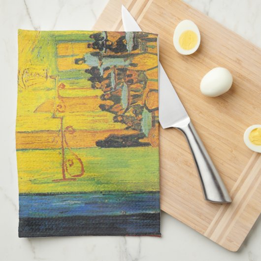 Van Gogh Cafe Terrace French Street Scene Handtuch (Viertel Falte)