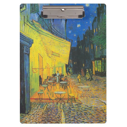 Van Gogh Cafe Terrace French Street Scene Klemmbrett (Vorderseite)