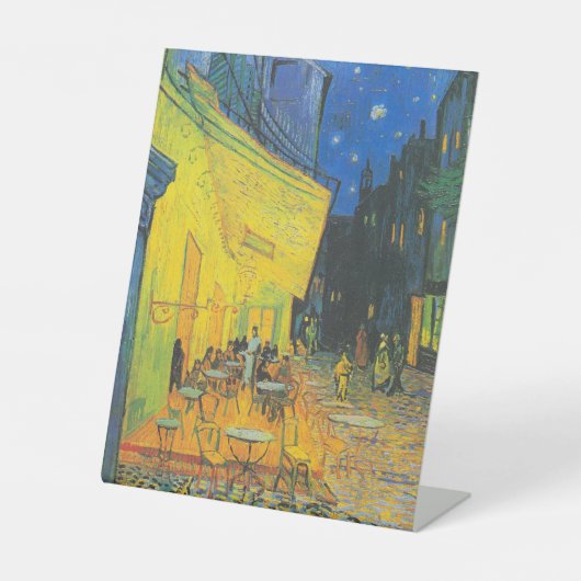 Van Gogh Cafe Terrace French Street Scene Sockelschild (Vorderseite)