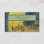 Van Gogh Cafe Terrace French Street Scene Visitenkarte (Vorderseite)