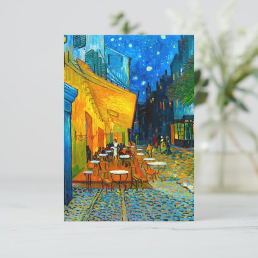 Van Gogh Café Terrasse am Abend Begleitkarte (Stehend Vorderseite)
