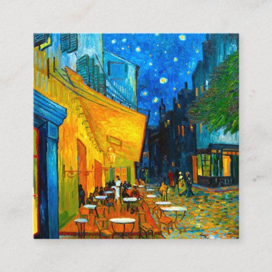 Van Gogh Café Terrasse am Abend Begleitkarte (Vorderseite)