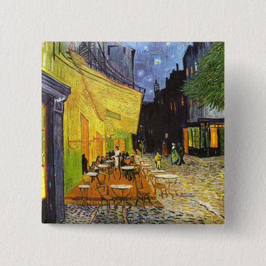Van Gogh Café Terrasse am Abend Button (Vorderseite)