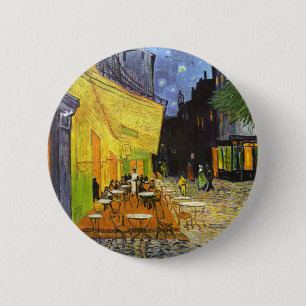 Van Gogh Café Terrasse am Abend Button