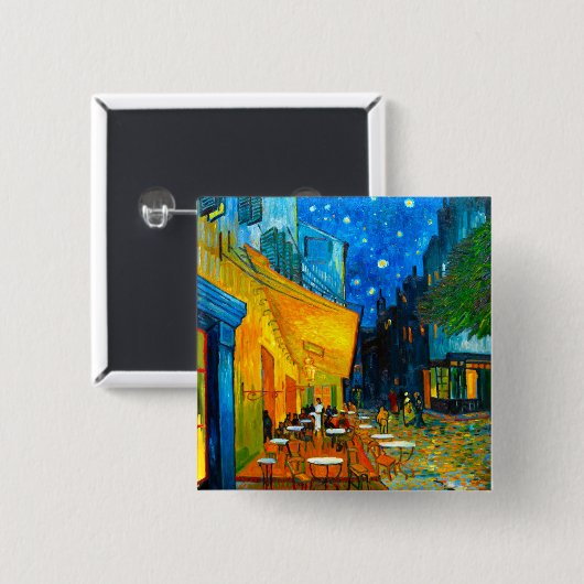 Van Gogh Café Terrasse am Abend Button (Vorne & Hinten)