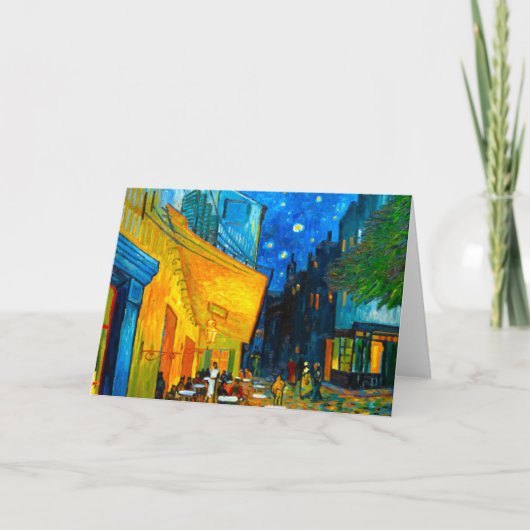Van Gogh Café Terrasse am Abend Einladung (Vorderseite)