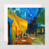 Van Gogh Café Terrasse am Abend Einladung (Vorne/Hinten)