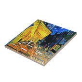 Van Gogh - Café Terrasse am Abend Fliese (Seite)