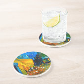 Van Gogh Café Terrasse am Abend Getränkeuntersetzer (Seite)