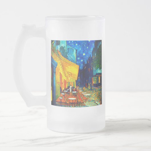 Van Gogh Café Terrasse am Abend Mattglas Bierglas (Links)