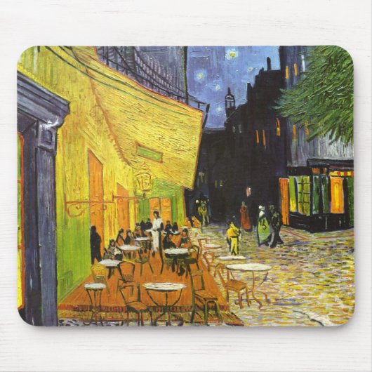 Van Gogh Café Terrasse am Abend Mousepad (Vorne)