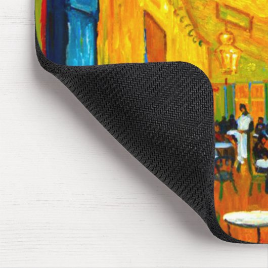 Van Gogh Café Terrasse am Abend Mousepad (Ecke)