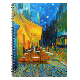 Van Gogh Café Terrasse am Abend Notizblock