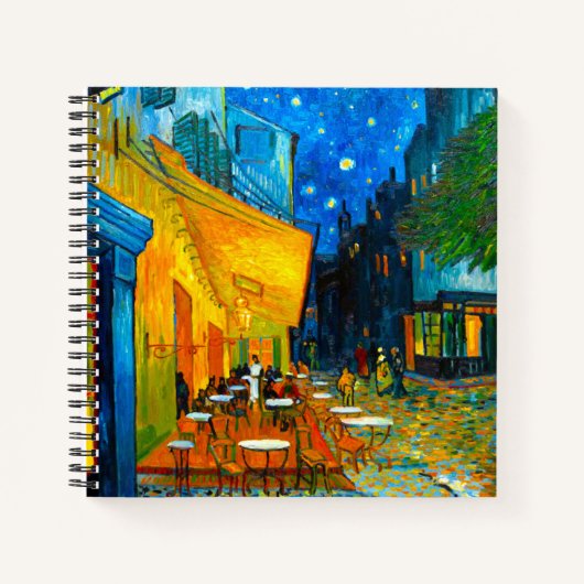 Van Gogh Café Terrasse am Abend Notizblock (Vorderseite)