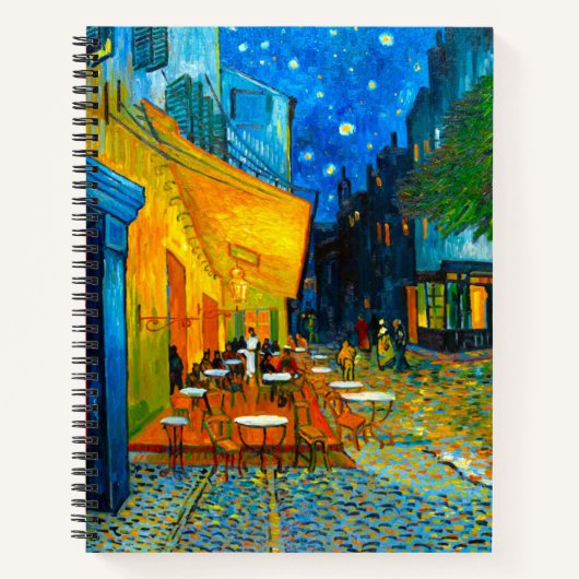 Van Gogh Café Terrasse am Abend Notizblock (Vorderseite)