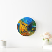 Van Gogh Café Terrasse am Abend Runde Wanduhr (Zuhause)