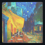 Van Gogh Café Terrasse am Abend Steinuntersetzer<br><div class="desc">Stone Untersetzer mit Vincent van Gogh's Ölgemälde Café Terrasse am Abend (1888). Gelbe Sterne malen den blauen Nachthimmel über einem Café im Freien in Frankreich. Ein wunderbares Geschenk für die Fans von Post-Impressionismus und niederländischer Kunst.</div>