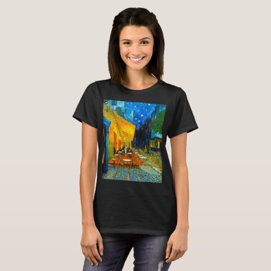 Van Gogh Café Terrasse am Abend T-Shirt (Vorne ganz)