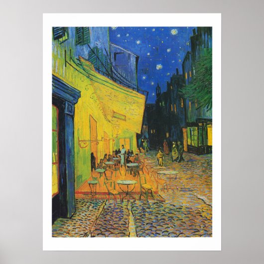 Van Gogh | Café Terrasse bei Nacht | 1888 Poster (Vorne)