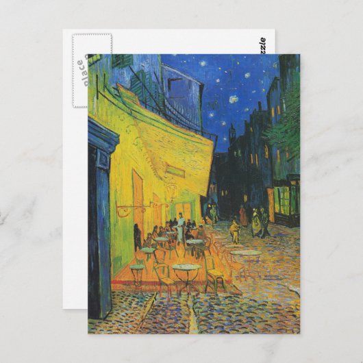 Van Gogh | Café Terrasse bei Nacht | 1888 Postkarte (Vorne/Hinten)